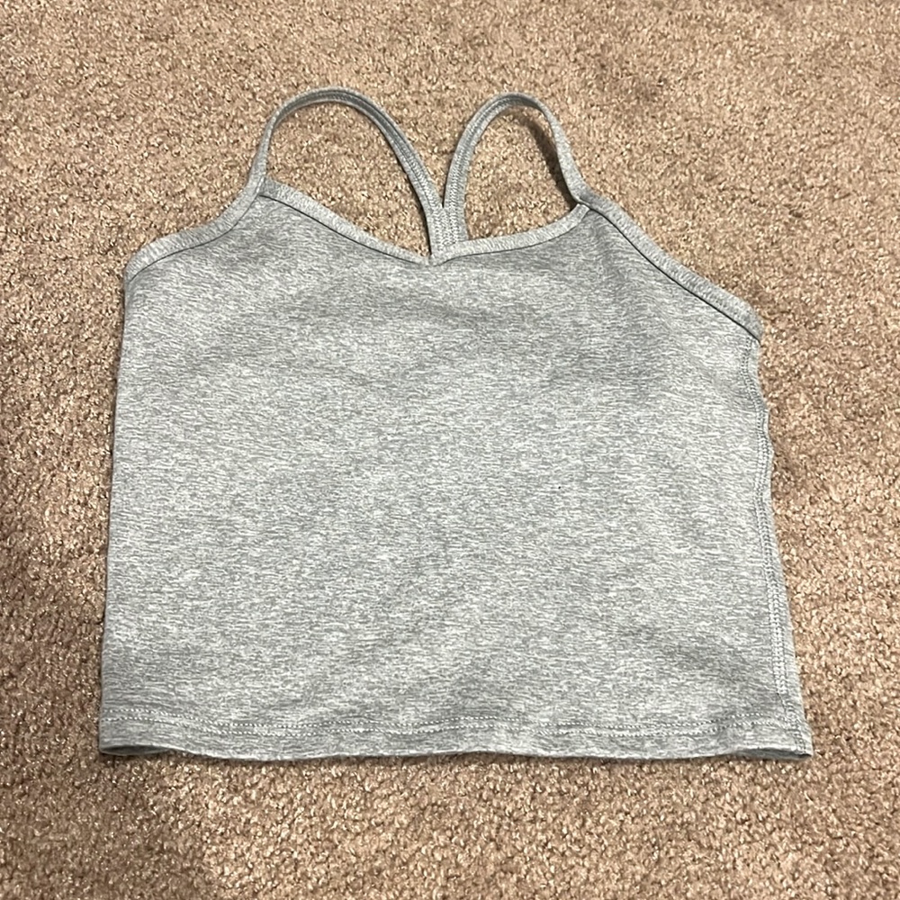 ATHLETA Girls Gray Racerback Tank Top, Small